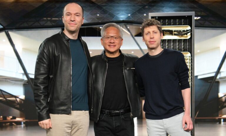 Greg Brockman Jensen Huang, und Sam Altman