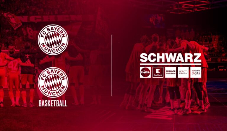 Logos der Schwarz Gruppe und des FC Bayern München