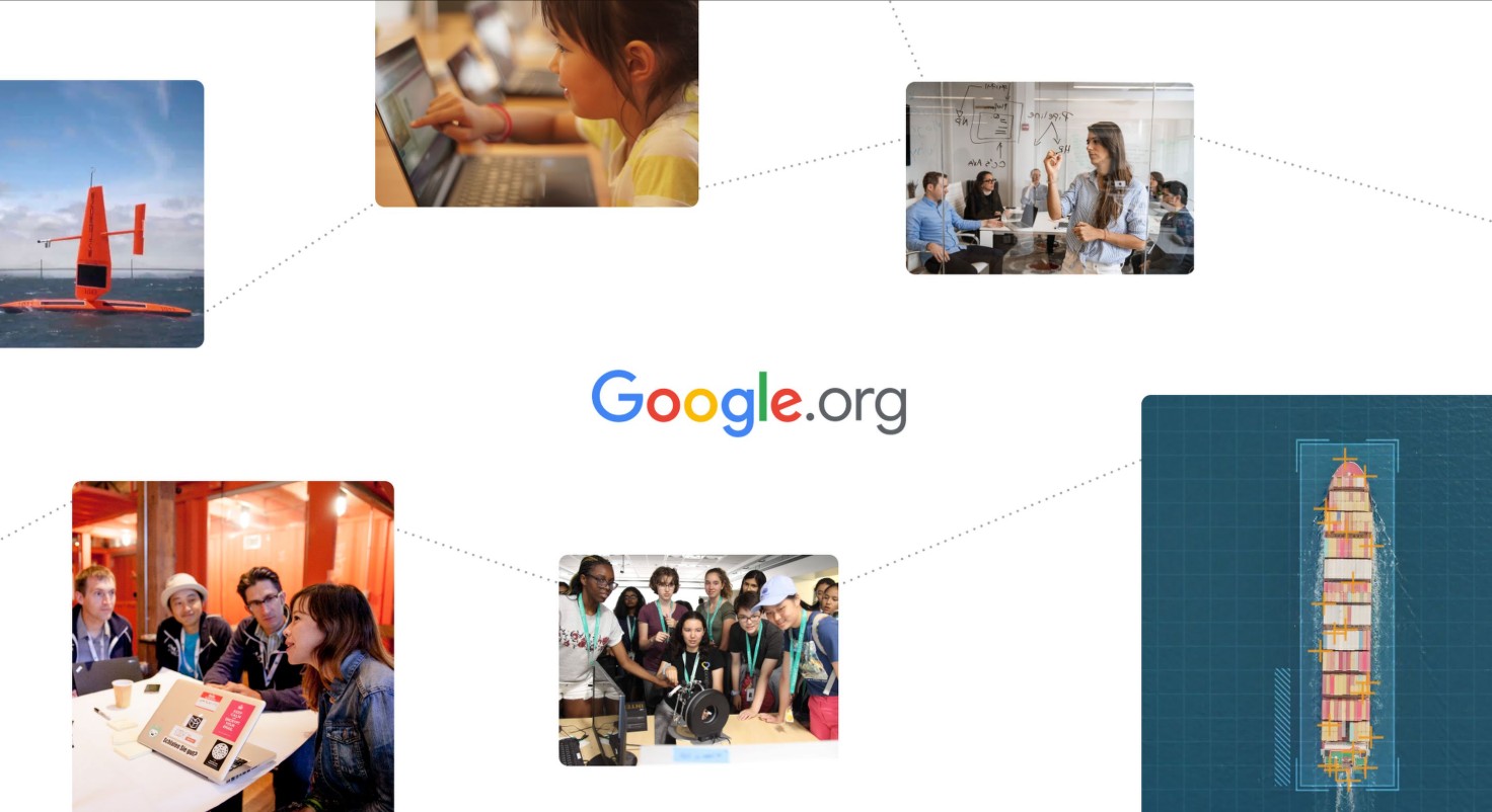 Startseite von Google org