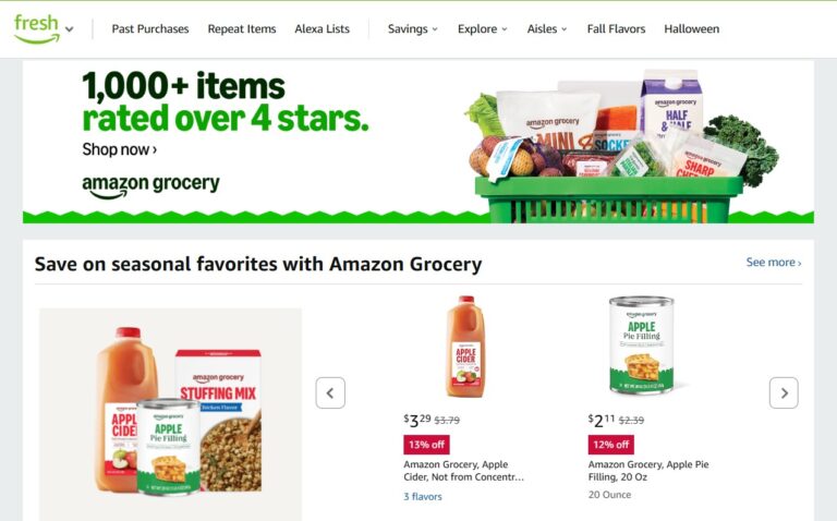 Amazon Grocery bei Amazon Fresh online