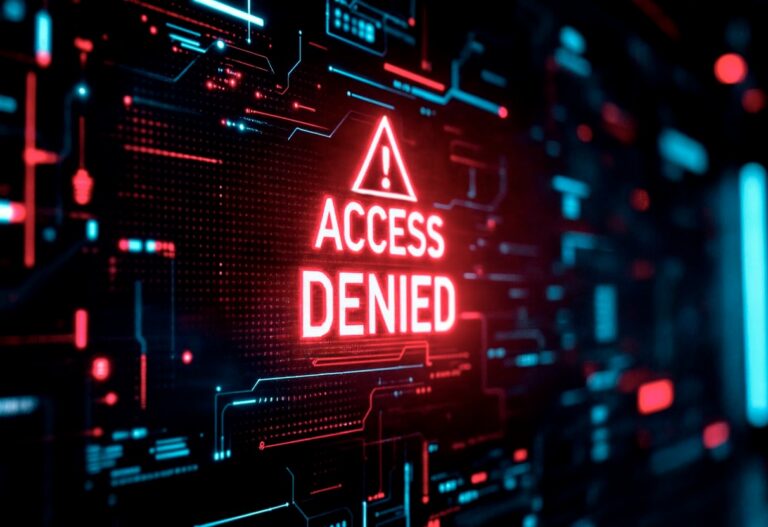 Access denied Schrift als Symbol fuer Stoerung