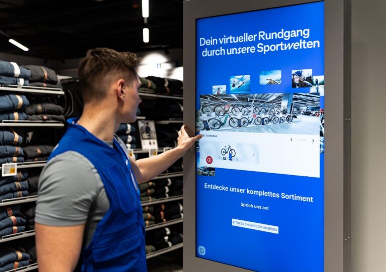 Instore Terminal in einem Decathlon Micro Store
