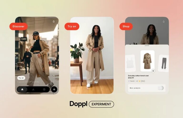 Shopping Feed in Googles Doppl App
