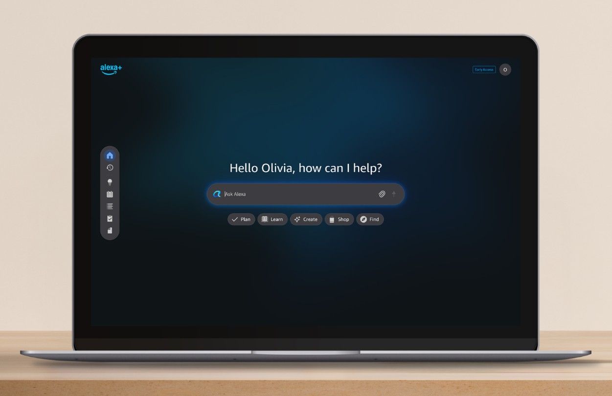 Amazon Alexa Plus Chatbot auf einem Laptop