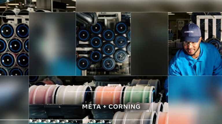 Glasfaserkabel von Corning fuer META