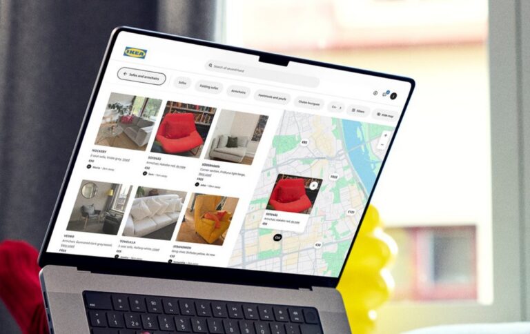 IKEA Second Hand Marktplatz auf einem Laptop