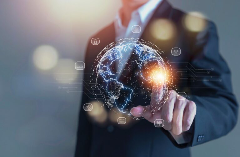 Symbolik fuer Digitalwirtschaft und globales Wachstum