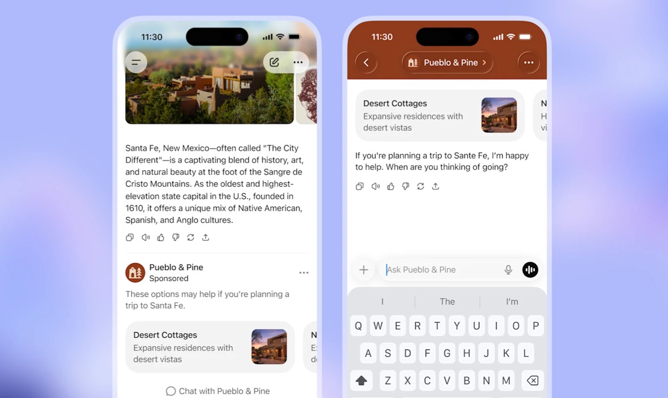 Werbeanzeigen in ChatGPT