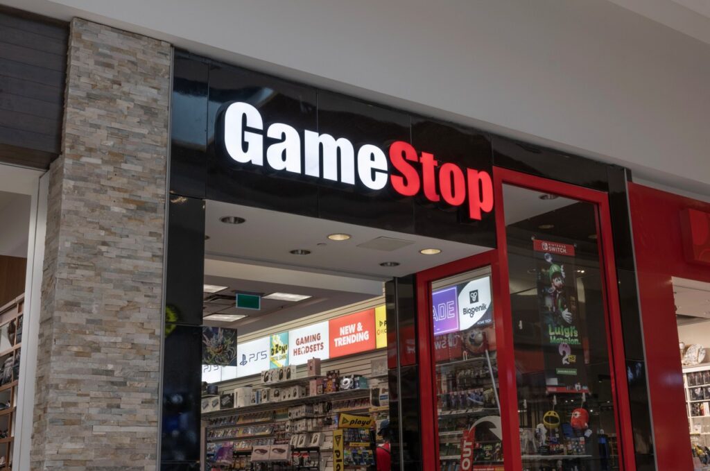 GameStop Filiale in einer Mall in den USA