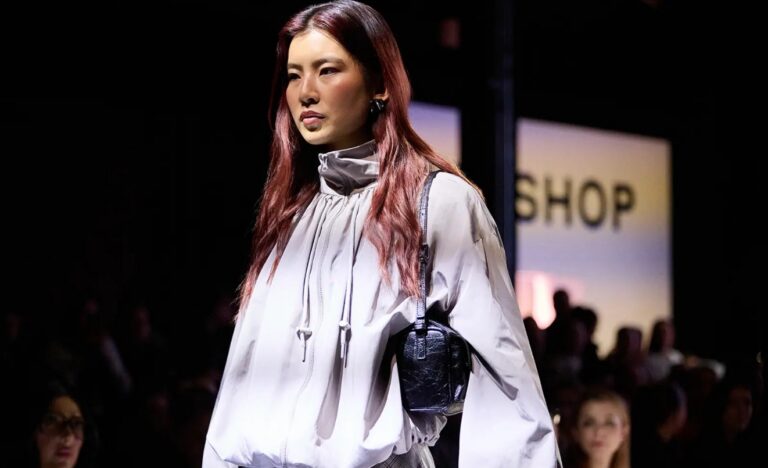 Model einer Topshop Fashion Show