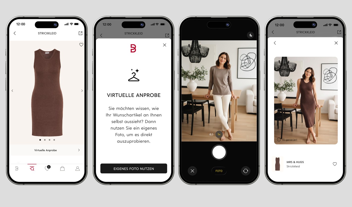 Virtuelle Anprobe der Breuninger App