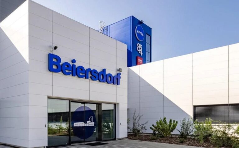 Eingang zu Beiersdorf in Leipzig