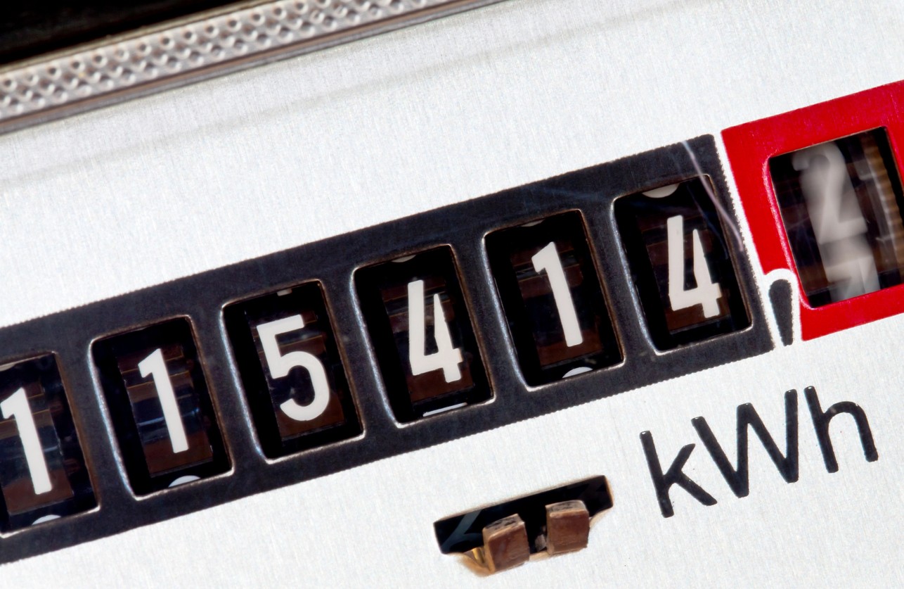 Nahaufnahme eines Stromzaehlers