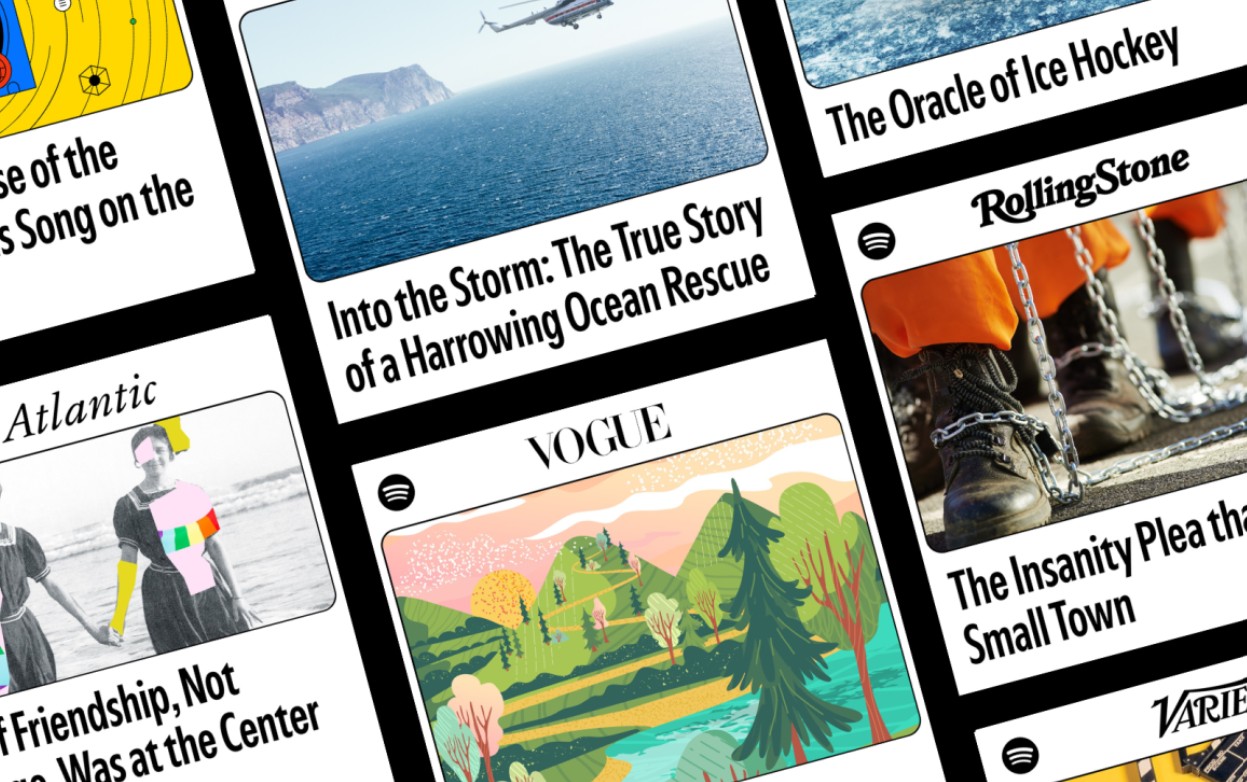 Illustration zu Magazin Artikeln bei Spotify
