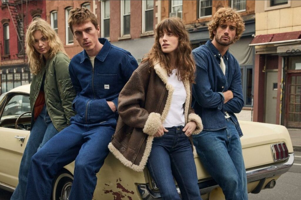 Vier Models einer LEE Werbekampagne