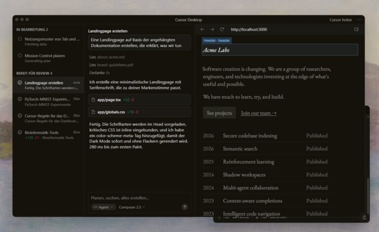 Coding Agent von Cursor