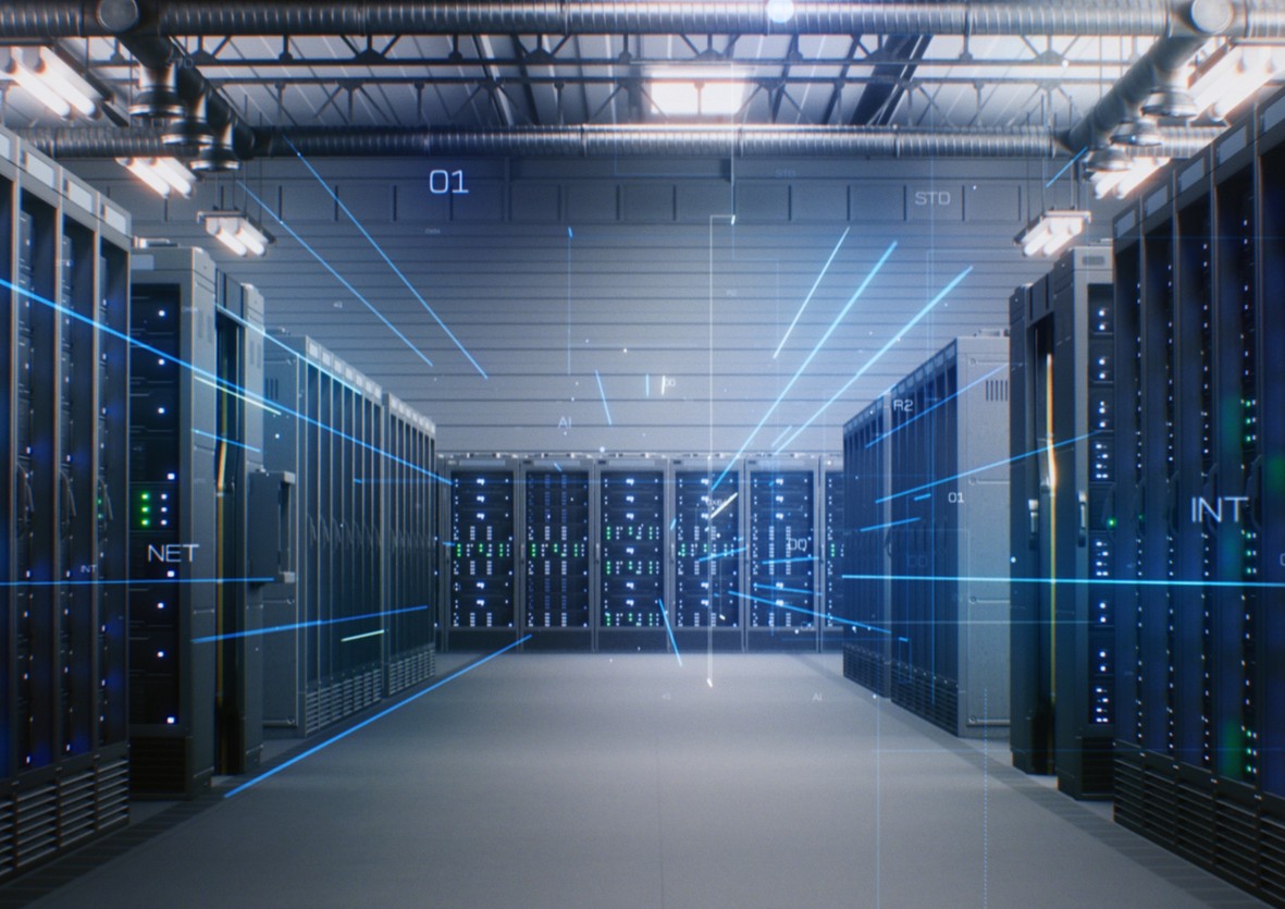 Data Center mit mehreren Server Racks