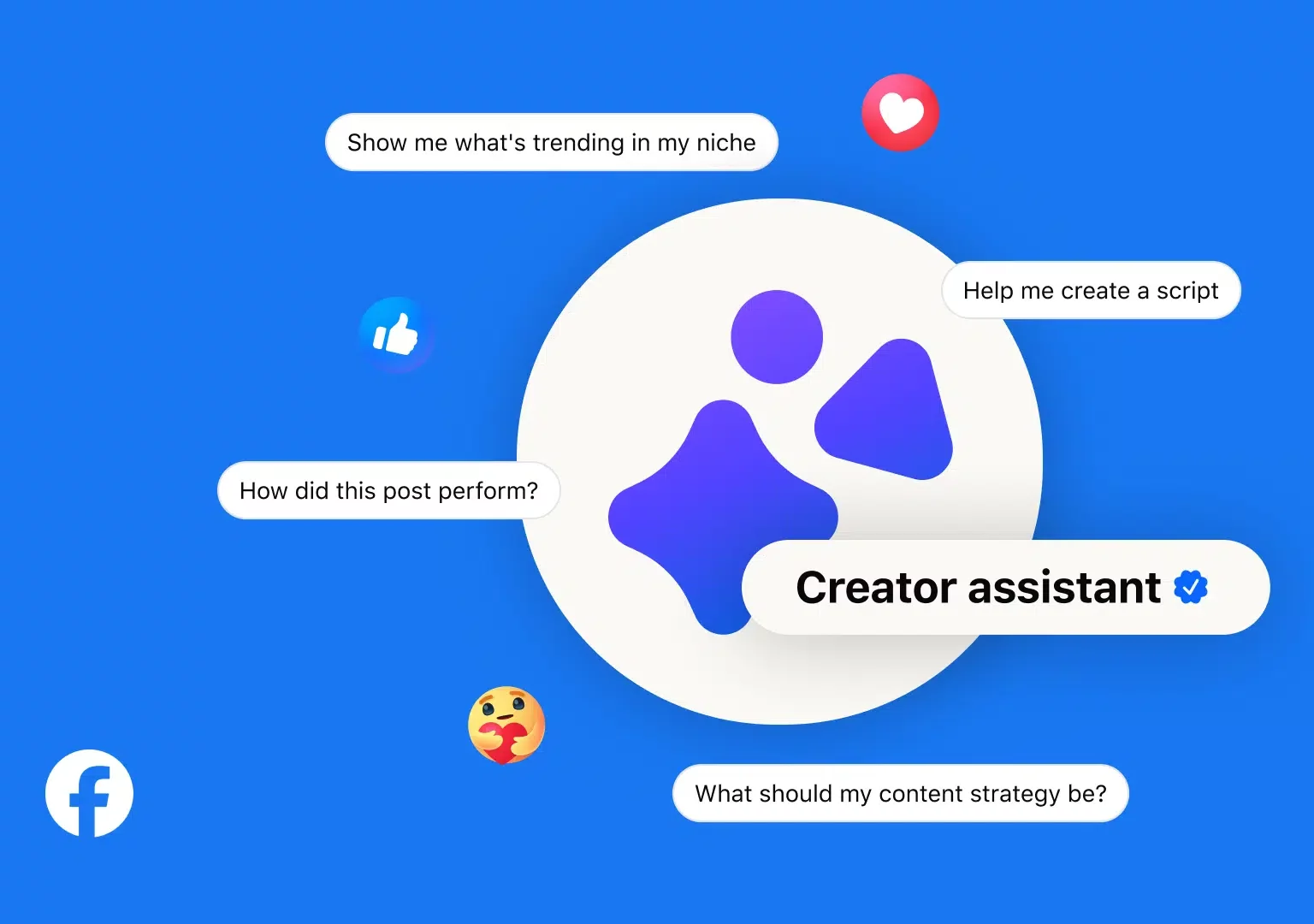 Illustration des Creator Assistant fuer Facebok