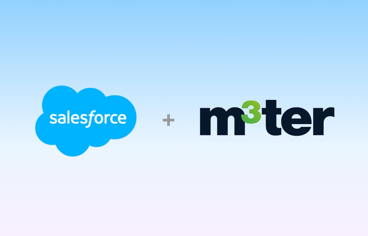 Logos von Salesforce und m3ter