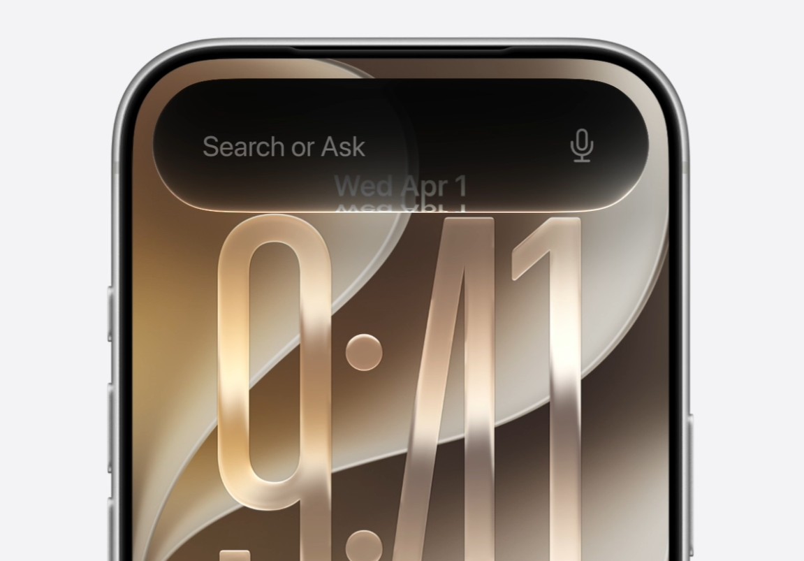 Siri AI Suchfeld auf einem iPhone