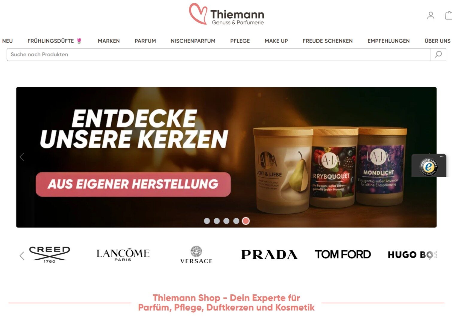 Thiemann Parfuemerie Online Shop Startseite