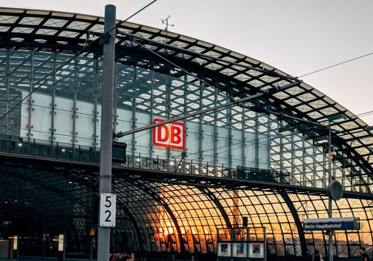 Bahngleis am Berliner Hauptbahnhof