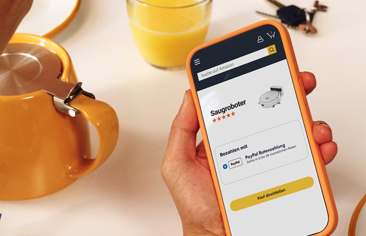 Smartphone mit PayPal Ratenzahlung bei Amazon
