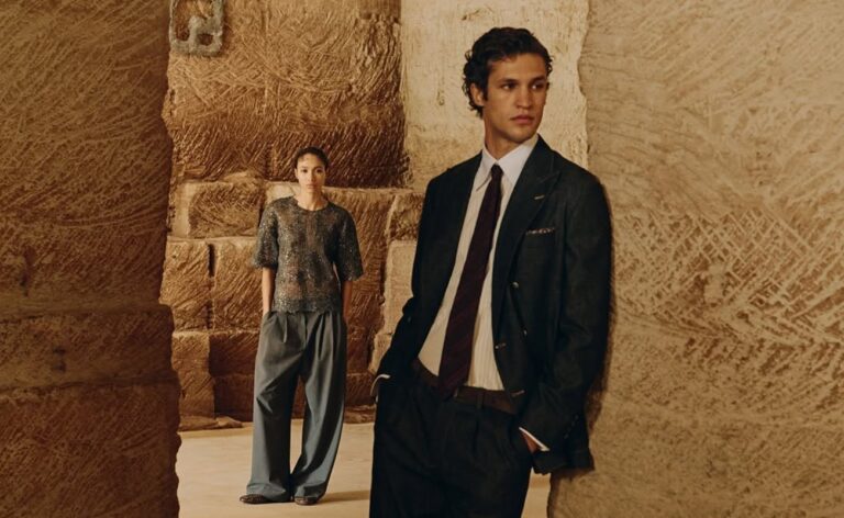 Zwei Models einer Brunello Cucinelli Kampagne