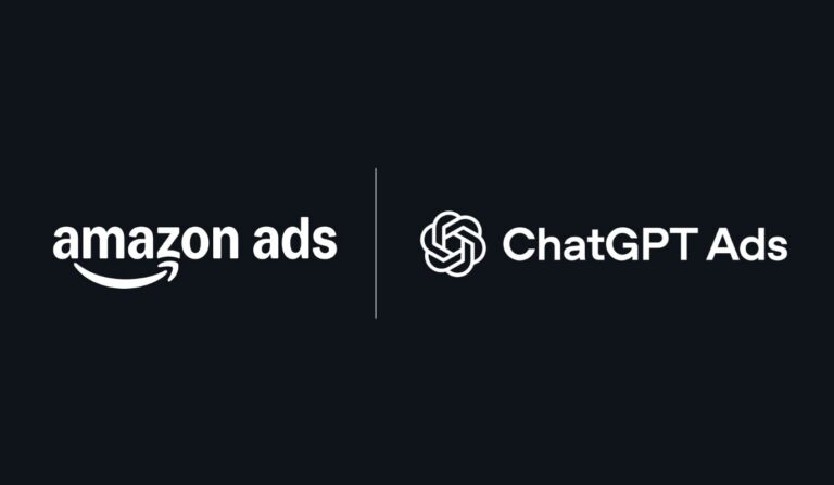 Logos von Amazon Ads und ChatGPT Ads