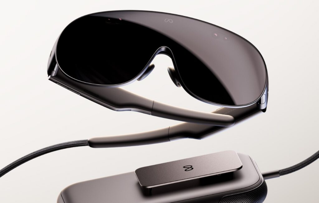 Nahaufnahme der Meta VR Glasses