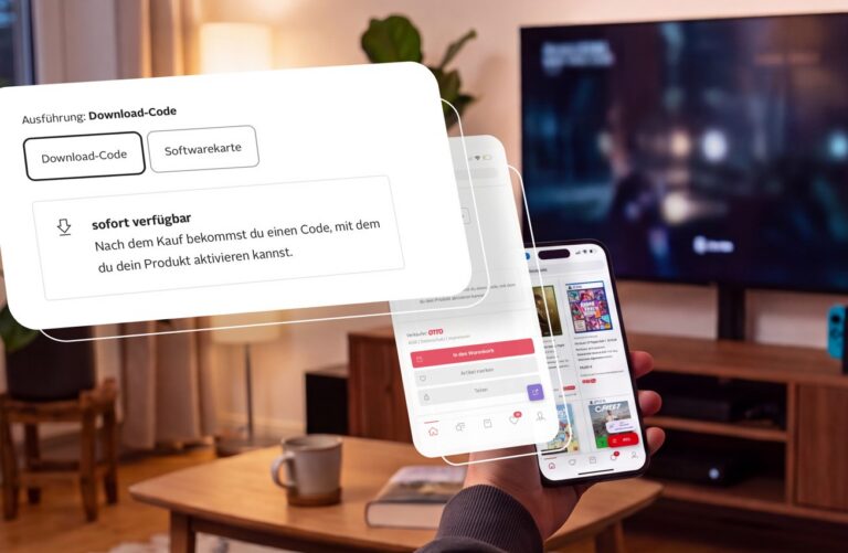 Darstellung digitaler Produkte bei OTTO
