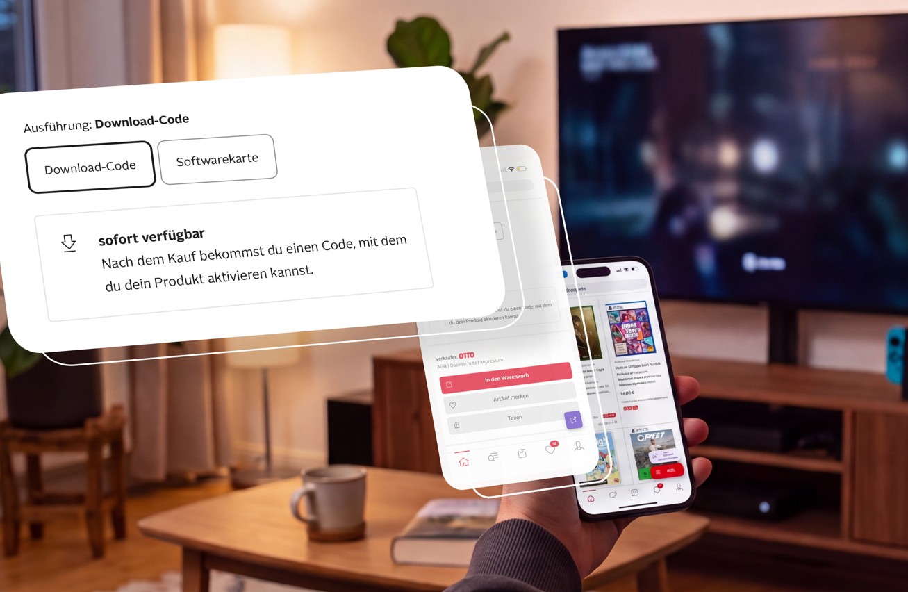 Darstellung digitaler Produkte bei OTTO