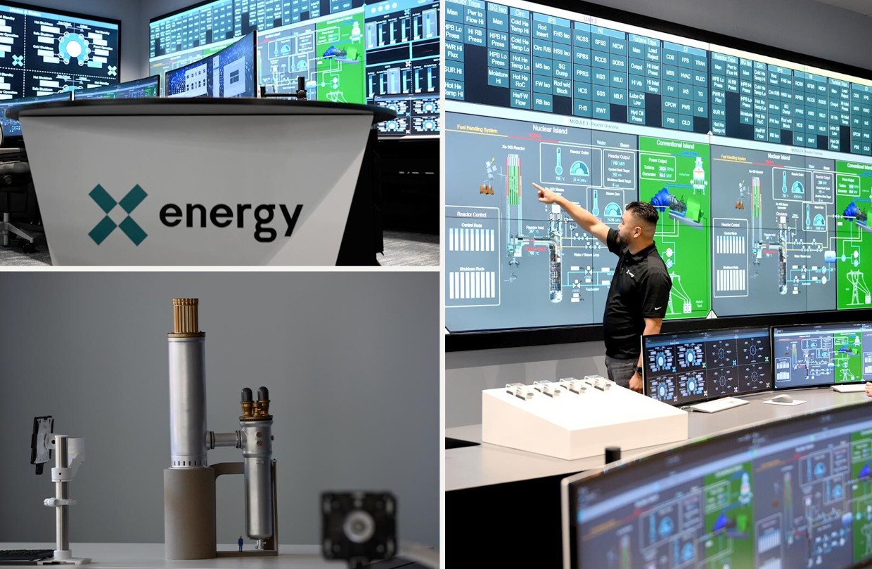 Kontrollzentum eines Atomkraftwerk von X Energy