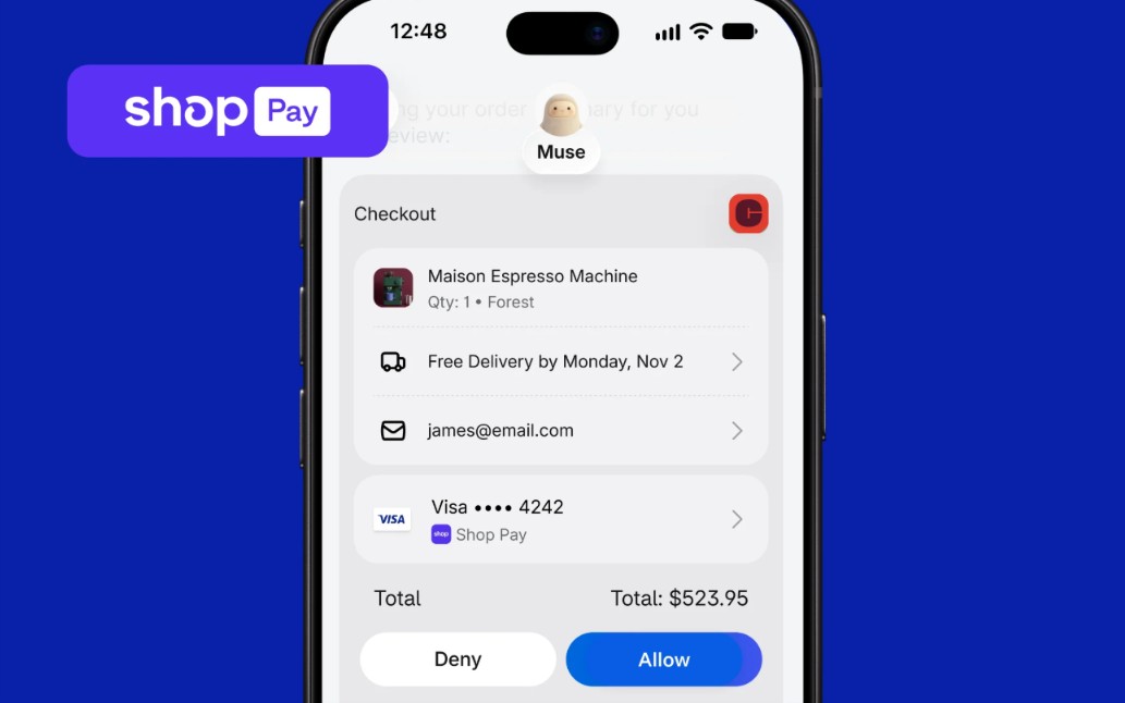 Shopify Shop Pay auf einem Smartphone