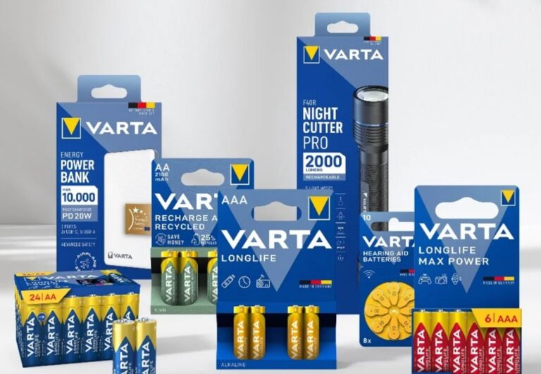 Verschiedene Haushaltsbatterien von VARTA