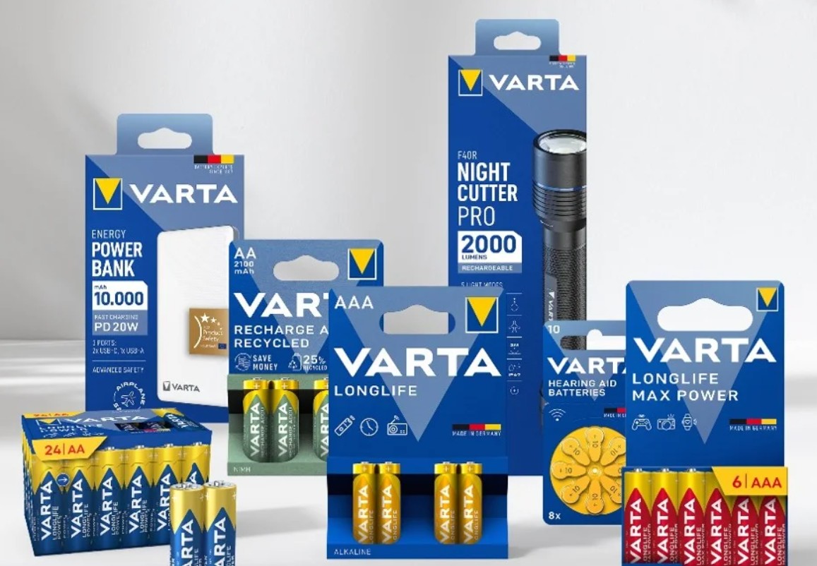 Verschiedene Haushaltsbatterien von VARTA